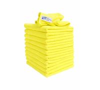 20 Pack of Yellow Microfibre Genuine Exel Brand Magic Cleaning Cloths. Chemical Free Cleaning. Anti Bacterial Microfiber Cloths for Amazing Smear Free Wiping.