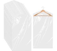 20 Pack Plastic Clothes Covers, 60*100cm/60*140cm Dry Cleaning Bags, Clear Clothes Bags Hanging, Garment Bags, Dust-proof Garment Protector Covers for Clothes Shirt Suit Jacket Sweater (60 × 140cm)
