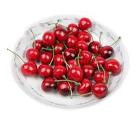 20 Pack Plastic Fake Cherries - Realistic Artificial Fruits for Photography Props, Lifelike Fake Fruit Models for Party Decor, Kitchen & Dining Table Centerpiece, Home Staging Display Accessories
