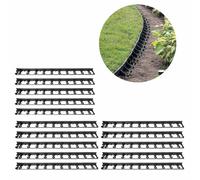 20-Pack Plastic Lawn Edging Strihp 20m Total 60mm High Flexible Garden Borders
