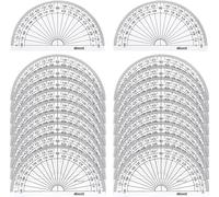 20 Pack Plastic Protractor, 180 Degrees Protractor for Angle Measurement Studen