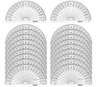 20 Pack Plastic Protractor, 180 Degrees Protractor for Angle Measurement Student Math, 4 Inches, Clear