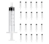 20 Pack Plastic Syringes 5ml, No Needle Syringe with Cap Small Liquid Measuring Syringe Individually Sealed for Refilling Liquids, Scientific Labs Experiment, Feeding Pets