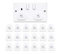 20 Pack Plug Socket Covers UK - Child P lug S ocket C overs Baby - White S ocket Inserts for UK 3-Pin Plug S ockets - Electrical Outlet P lug C overs (20)