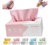 20-Pack Pull-Out Microfiber Cleaning Cloths, 7.87''x7.87'' Super Absorbent Lint-Free Streak-Free Reusable Multi-Purpose Wipes for Kitchen, Car, Home (Pink,3 pack of 60 sheets)