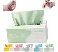 20-Pack Pull-Out Microfiber Cleaning Cloths, 7.87''x7.87'' Super Absorbent Lint-Free Streak-Free Reusable Multi-Purpose Wipes for Kitchen, Car, Home (Green,3 pack of 60 sheets)