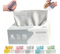 20-Pack Pull-Out Microfiber Cleaning Cloths, 7.87''x7.87'' Super Absorbent Lint-Free Streak-Free Reusable Multi-Purpose Wipes for Kitchen, Car, Home (Grey,3 pack of 60 sheets)