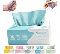 20-Pack Pull-Out Microfiber Cleaning Cloths, 7.87''x7.87'' Super Absorbent Lint-Free Streak-Free Reusable Multi-Purpose Wipes for Kitchen, Car, Home (Blue,3 pack of 60 sheets)