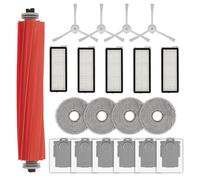 (20 Pack) QRevo S Replacement Parts Compatible with Roborock Qrevo S, Qrevo Pro, Qrevo MaxV, QRevo Plus Robot Vacuum, 1 Roller Brush, 4 White Side Brushes, 6 Dust Bags, 5 HEPA Filters, 4 Mop Pads