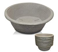 20 Pack | RE-GEN - Pulp Disposable General Purpose Large Bowl 3000ml | Made from Recycled Materials | Ideal for Vomit, Urine and Body Fluid Waste