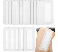 20 Pack Replacement Adhesive Knee Dressings - 4 x 10 inch - Breathable Gauze Pads with Border for Post Surgery - Hip Replacement - Wound Cover