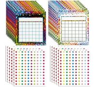 20 Pack Reward Chart, Incentive Sticker Chart Star Chart for Classroom Reward Charts for Children Behaviour Reward Stickers for Children with 1200 Pcs Star Stickers
