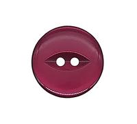 20 Pack Round Acrylic Fish Eye Buttons, Baby Buttons, Sewing, Knitting Craft Buttons - Cerise 11mm / 18 Lignes