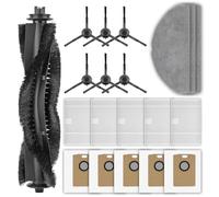 (20 Pack) RV30 Max Plus Replacement Parts Compatible with Tapo RV30 Max Plus/ RV20 Max Plus Robot Vacuum, 1 Roller Brush, 6 Side Brushes, 5 HEPA Filters, 5 Dust Bags, 3 Mop Pads, Accessories Kit