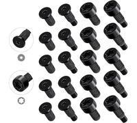 20 Pack Security Screws for Ring Doorbell, T5 T16 Short Long Replacement Kit Compatible with Ring Video Doorbell Pro 2, Black Carbon Steel