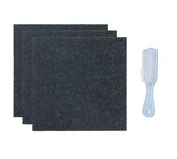 20-Pack Self-Adhesive Carpet Tiles, 30x30cm Black PET Non-Slip Floor Mat, 4.5mm Thick Polyester with Brush, 1.8㎡ Coverage, Easy Peel & Stick for Home Office (Carpet Tiles 30 * 30cm -Dark Grey)