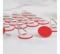 20-Pack Self- Disc Plate Hangers for Wall Mounting Pictures & Kitchen Organization - Invisible Hooks with Double-Sided Stickers, 22mm W