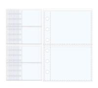 20 Pack Sheet Protectors for 6 Ring Binder, 5.3x3.3inch A7 Binder Pockets Clear Page Protectors Plastic Stamp Card Sleeves A7 Binders Inserts Organizer Accessories