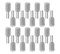 20-Pack Shelf Support Pegs for Cabinets & Furniture - 6 mm Diameter Iron Studs with Anti-Slip PVC Coating, Grey Cabinet Bracket Pins for Laminate