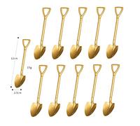 20 Pack Shovel Shape Demitasse Espresso Spoon, 4.7 Inches Stainless Steel Mini Coffee Spoons for Dessert,Tea, Appetizer, Party Supplies, Gold