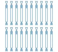 20 Pack Silicone Cable Management Ties for Organizing Power and Data Cords for Home and Workspace (Blue)