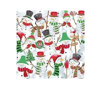 20 Pack Snowman Napkins 3 Ply Paper Ambiente Christmas Party Tableware Serviettes 16.5cm x 16.5cm
