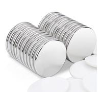 20 Pack Strong Neodymium Disc Magnets, 25mmx2mm Large Round Rare Earth Magnets with Double-Sided Adhesive for Fridge, Round Magnet for Whiteboard,DIY, Building, Scientific, Craft,Office