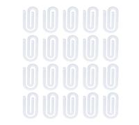 20 Pack Sublimation Paper Clips, Sublimation Blanks Acrylic Paper Clips Reusable Book Marks Thick 0.3cm for Home Office Classroom (10cm*5cm/3.93in*2in)