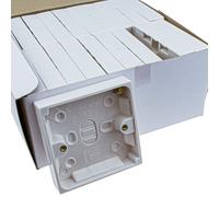 kenable [20 Pack] Surface Mount Back Box Pattress Box 1 Gang 16mm