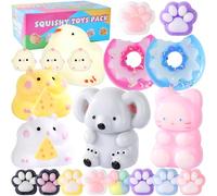 20 Pack Taba Squishy Toys - Fufu Squishy Sensory Kit, Taba Squishy Paw & Chick Designs, Squishy Fidget Toys for Stress Relief, Autism ADHD Sensory Toys, Party Favours & Gifts