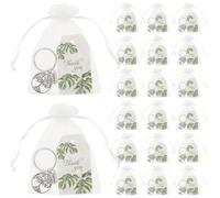 20 Pack Thank You Keyring Gift Set, Keyrings Party Bags with Zinc Alloy Tree of Life Keychain Appreciation Cards and 20 Small Organza Bags for Family Teacher's Day Graduation Retirement Gift(Style 1)
