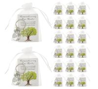 20 Pack Thank You Keyring Gift Set, Keyrings Party Bags with Zinc Alloy Tree of Life Keychain Appreciation Cards and 20 Small Organza Bags for Family Teacher's Day Graduation Retirement Gift(Style 2)