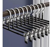 20 Pack Trouser Hanger, 30cm Pants Hangers Space Saving Skirt Hangers with Adjustable Clips,Heavy Duty Clothes Coat Garment Jeans Hangers