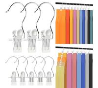 20 Pack Trouser Hangers w/Rubber Coated, Portable Hanger Clips for Travel, Leggings Organizer for Closet Space Saving, Holds Hats Boots Skirts Shorts Jeans (White)