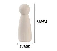 20 Pack Unfinished Wooden Peg Dolls Family Peg People Shapes Doll Bodies Wooden Figures for Painting