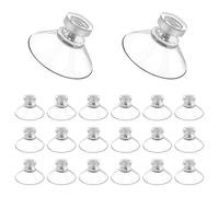 20 Pack Window Suction Cups, Transparent PVC Suction Pads for Glass - 40mm Diameter with Metal Screws for Daily Hanging,Windows