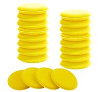 20 Pack Yellow Car Polishing Pads, Non-Scratch Soft Sponge Buffing Pads for Effortless Wax Application Multi Purpose Car Polish Applicator Pads for Leather Plastic, Interiors Auto Detailing