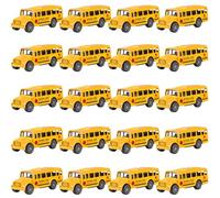 20 Pack Yellow School Bus Toys 3.4 Inch Die-Cast Metal Toy for Boys Girls