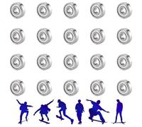 20 Packs 608zz ball bearing, Longboard Roller Skate Bearing, for skateboards, scooters, inline skates, 8mm x 22mm x 7mm