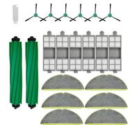 20 Packs Accessories Compatible with iRobot Roomba 205 DustCompactor Vacuum Cleaner,Replacement Parts Include 2 Main Brush, 6 Hepa Filters, 6 Side Brush, 6 Mop Clothes