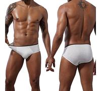 20 Packs Mens Cotton Disposable Underwear Panties Portable Briefs for Travel Fitness Hotel Spa Hospital Stays(white-S)