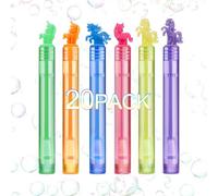 20 Packs Mini Unicorn Bubbles With Wand Bottles - Birthday Solution Blowers for Kids Children Party Supply - Summer Outdoor Toys