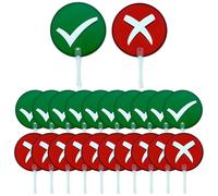20 Packs True/False Paddles for Classroom Voting Double Side Plastic Sign Green Red Yes or No Paddles True False Sign for Office School Teacher Classroom Event Supplies, Style C
