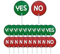 20 Packs Yes/No Paddles for Classroom Voting Double Sideded Plastic Sign Green Red Yes or No Paddles True False Sign for Office School Teacher Classroom Event Supplies, Style B