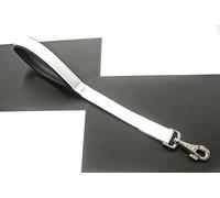 20" Padded Handle Dog Lead Short Close Control Traffic Training Leash Quick Grab Handle 25mm Webbing (White)