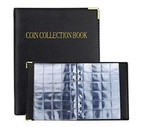 20 Pages 480 Pockets Binder Coins Collection, and Silver Wipe Cloth, Leather Numismatic Album Coin Collection Coin Album Coin Collection Penny Collection with Cover