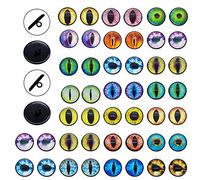 20 Pairs 18mm Sew On Eyes for Amigurumi Stuffed Plush Toys Dolls Glass Button Dragon Owl Animal Eyes