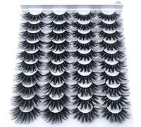 20 pairs 3D Mink Lashes Natural False Eyelashes Dramatic Volume Fake Lashes Makeup Eyelash Extension Silk Eyelashes()