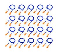 20 Pairs Corded Ear Plugs Reusable Silicone Earplugs with String Banded Ear Plug Sleep Noise Cancelling for Hearing Protection (Blue)