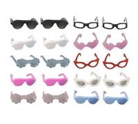 20 Pairs Doll Glasses Plastic Doll Sunglasses with 10 Styles Classic Retro Tiny Sunglasses Eyewear Mini for Crafts Dolls Pets Costume Cosplay Photo Props #·